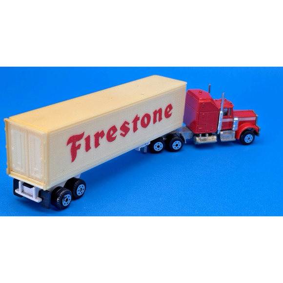 Vintage 82 Road Champs Kentworth HO 1/87 Diecast FIRESTONE Semi Truck Trailer - Picture 5 of 16